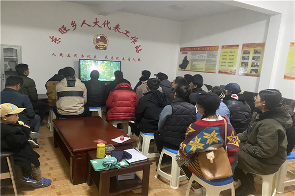 5.香格里拉市東旺鄉組織干部職工集中收看《清流毒.云南在行動》.jpg